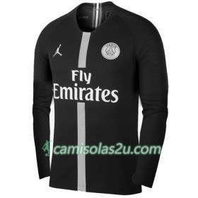 Camisolas de Futebol Paris Saint-Germain Jodan Preto Equipamento 3ª 2018/19 Manga Comprida